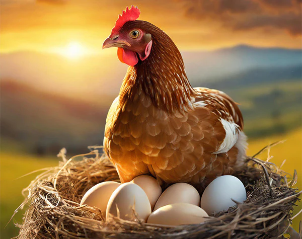 Brown-hen-on-eggs-artwork-600x475